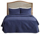 Madison Park Quebec 3 Piece Fitted Bedspread Set, Navy