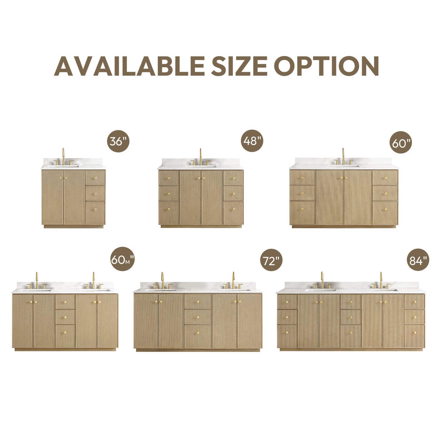 Oza Bath Vanity with Quartz Stone Top, Aged Natural Oak, 72", Double Vanity, No Mirror