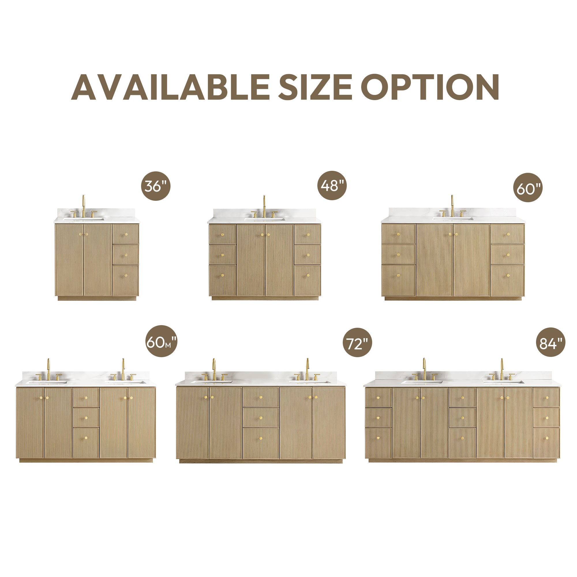 Oza Bath Vanity with Quartz Stone Top, Aged Natural Oak, 72", Double Vanity, No Mirror