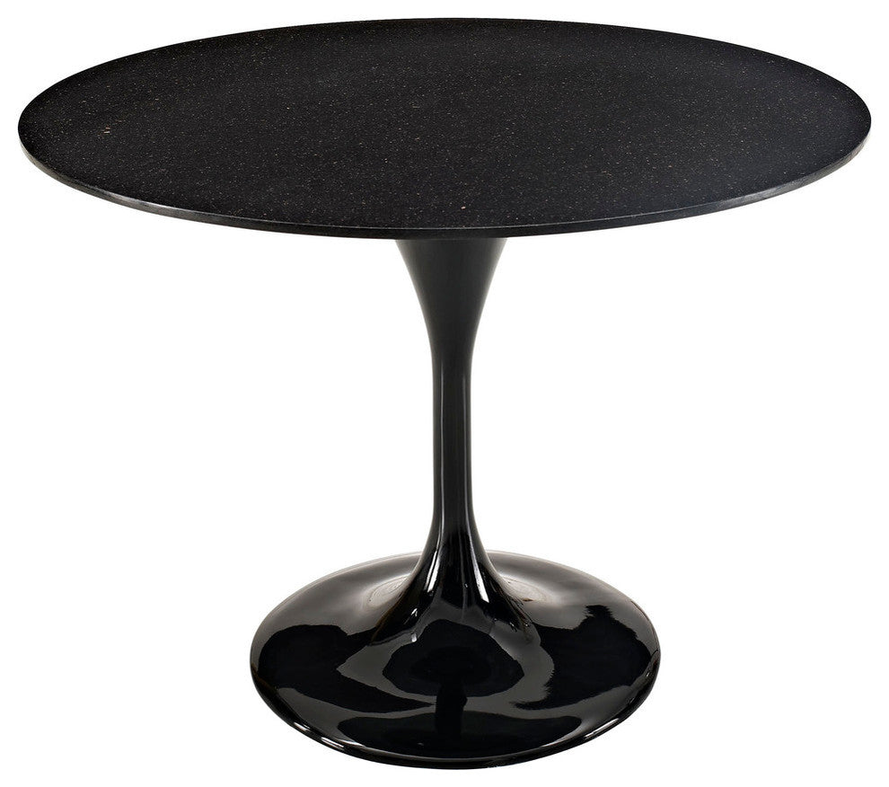 Modern Contemporary Kitchen 36" Marble Dining Table Black