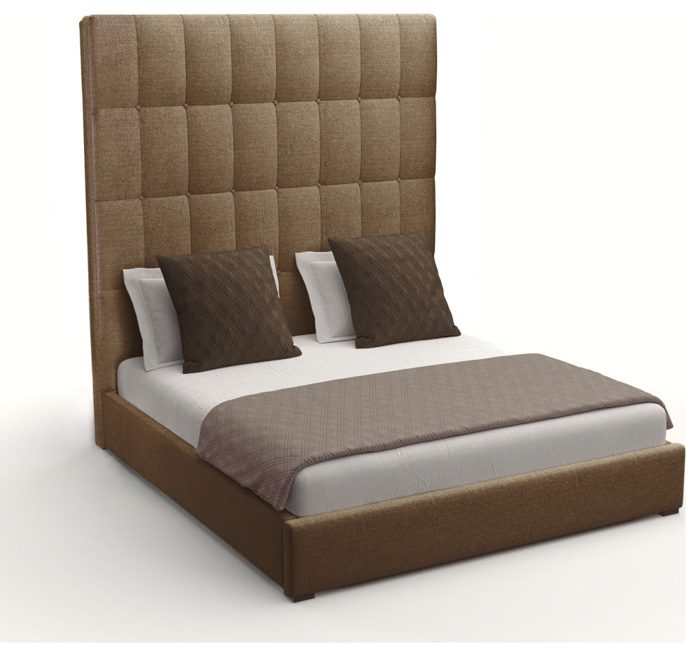 Nativa Interiors Moyra Box Bed, Brown, Queen, Headboard Height: High