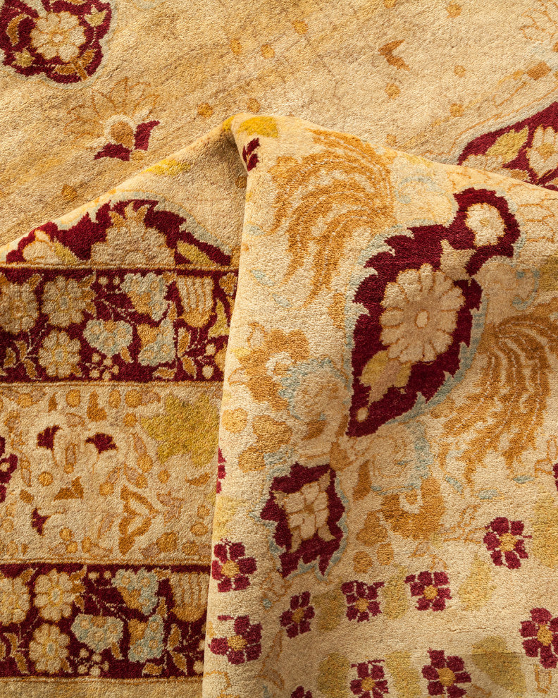 Mogul, One-of-a-Kind Hand-Knotted Area Rug Yellow, 9'2"x12'0"