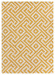 Davin Contemporary Area Rug, Yellow and Cream, 7'x10'