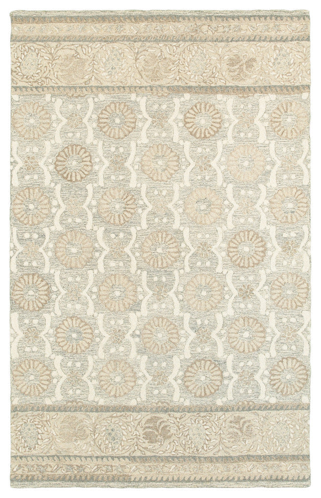 Oriental Weavers Craft Collection Ash/ Sand Floral Indoor Area Rug 5'X8'
