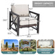 Costway 2PCS Patio Rocking Chairs Sofa With 6'' Cushions Armrest Garden Beige
