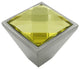 MultiFaceted Golden Topaz Brushed Nickel Square Frustum Knob