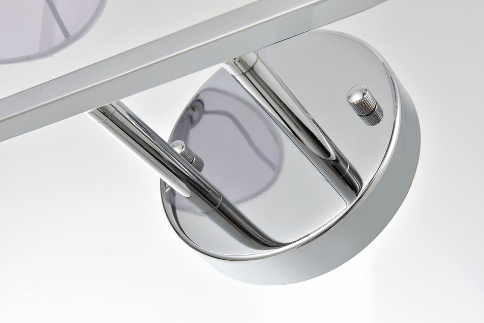 2 Light Chrome And Clear Bath Sconce