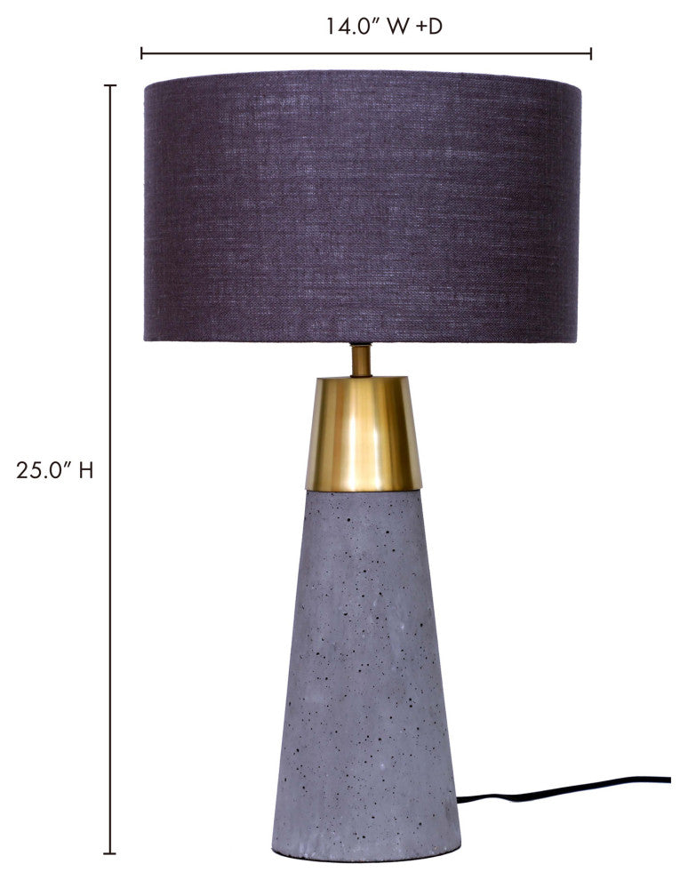 Contemporary Savoy Table Lamp - Grey