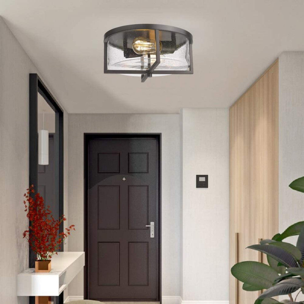 Farmhouse Flush Mount Lights Indoor Close to Ceing Light Fixture with bronze fi