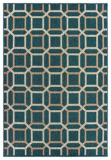 Oriental Weavers Latitude Blue/ Grey Geometric Indoor/Outdoor Rug 7'10"X10'
