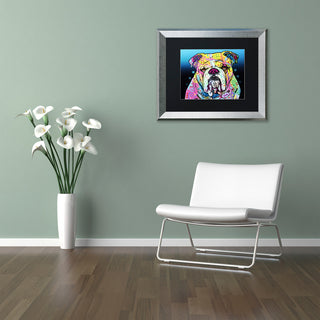 'The Bulldog' Silver Framed Canvas Art by Dean Russo