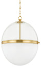 Donnell 1 Light Pendant, Aged Brass, 21"