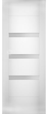 Slab Door Panel Opaque Glass / Sete 6900 White Silk / Finished Doors, 30" X 80"