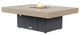 Rectangular Fire Pit Table, 48x36, Propane, Beige Top, Gray