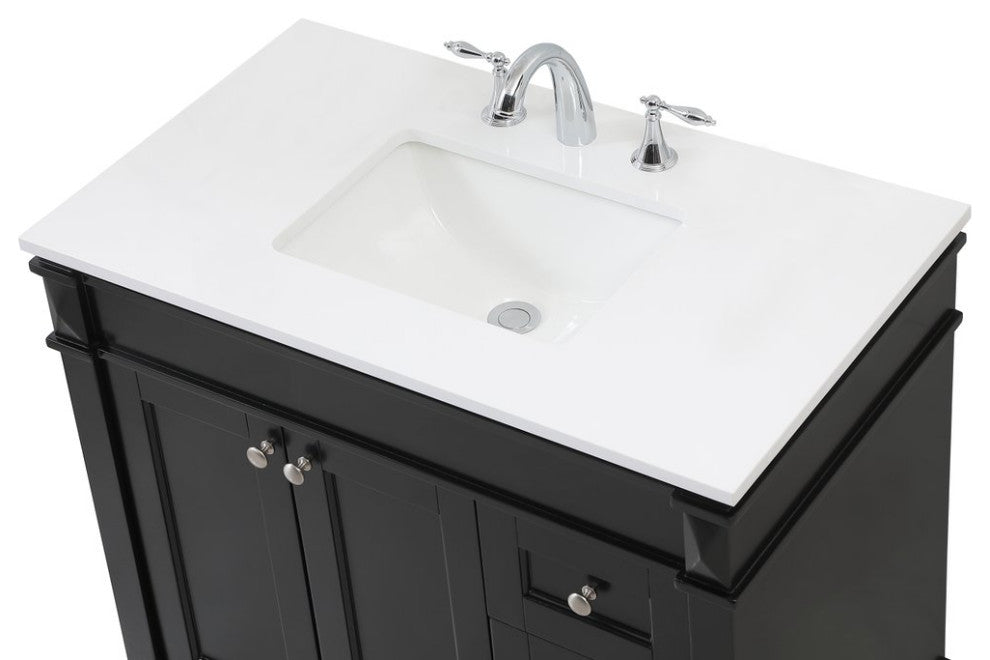 Home Living 21" Transitional Black-Light Bathroom Vanity