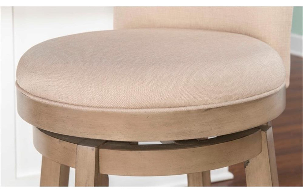 Home Square 26.25" Wood Counter Stool in Brown Finish - Set of 2