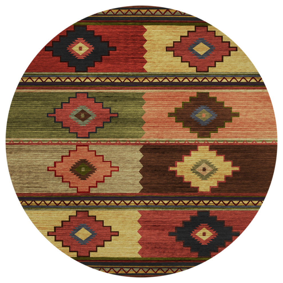 Indoor/Outdoor Phoenix PH1 Canyon Machine Washable 8' x 8' Round Rug