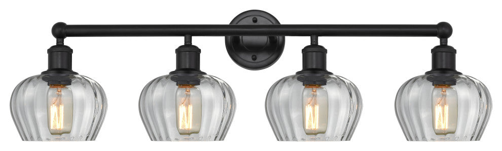 Innovations 616-4W-BK-G92 Fenton 4 Light 33.5" Bath Vanity Light, Matte Black