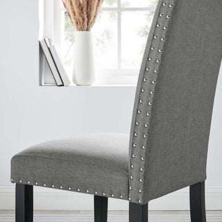 Parcel Dining Upholstered Side Chair, Light Gray