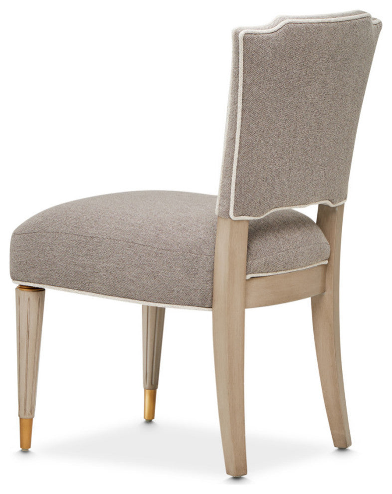 St. Charles Chenille Vanity Chair, Dove Gray