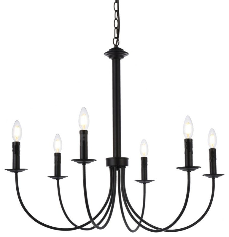 Britney 6-Light Pendant, Black