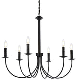 Britney 6-Light Pendant, Black
