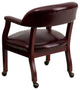 Flash Furniture Luxurious Conference Guest Chair in Burgundy