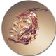 Chocolate Portrait Of Woman, Abstract Portrait Disc Metal Artwork, 36"