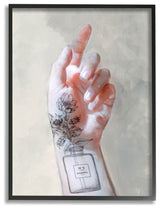 Elegant Hand Pose with Floral Glam Tattoo16x20