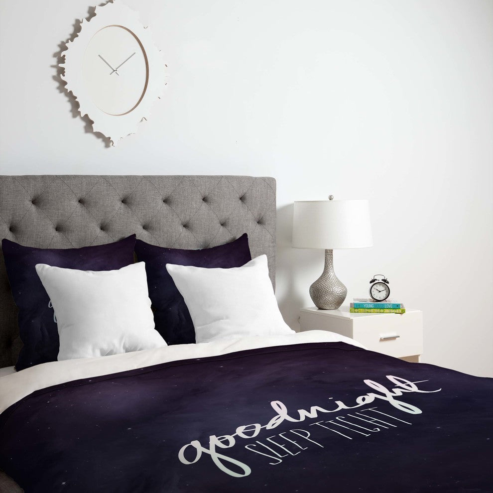 Deny Designs Leah Flores Goodnight Duvet Cover - Lightweight