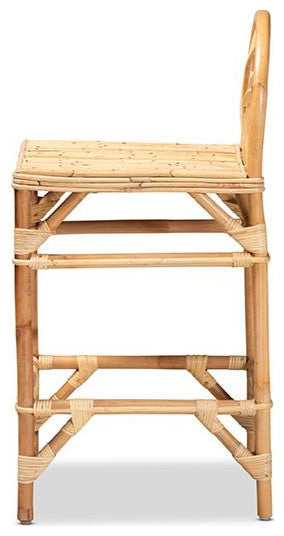 Seville Modern Natural Finished Rattan Counter Stool
