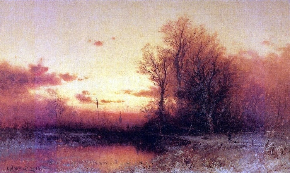George Herbert McCord Winter Sunset Premium Canvas Print