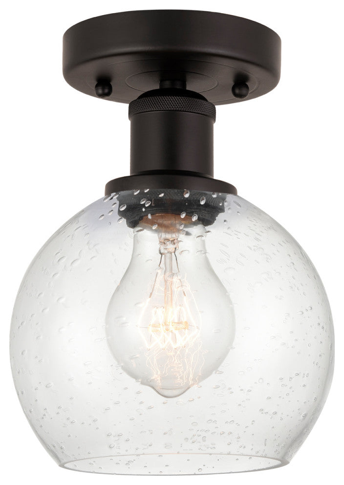 Innovations 616-1F-OB-G124-6 1 Light Semi-Flush Mount, Oil Rubbed Bronze