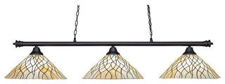 Oxford 3-Light Bar, Matte Black/Sandhill Art