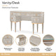 St. Charles Vanity Desk, Dove Gray