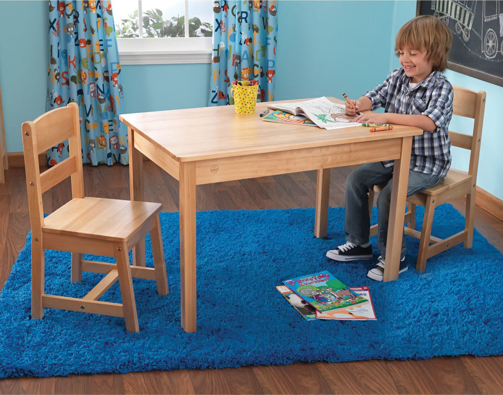 KidKraft Rectangle Table and 2 Chair Set, Natural