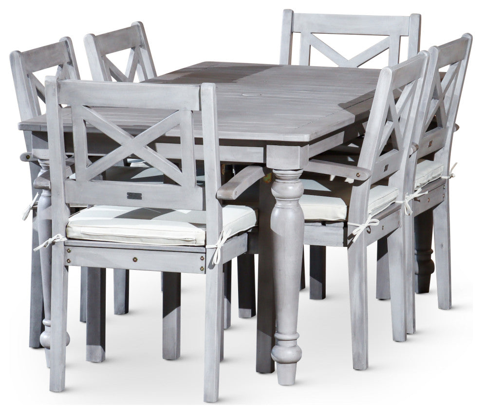 DTY Outdoor Living Castlewood Canyon Dining Set, 7-Piece Rectangular Dining Set