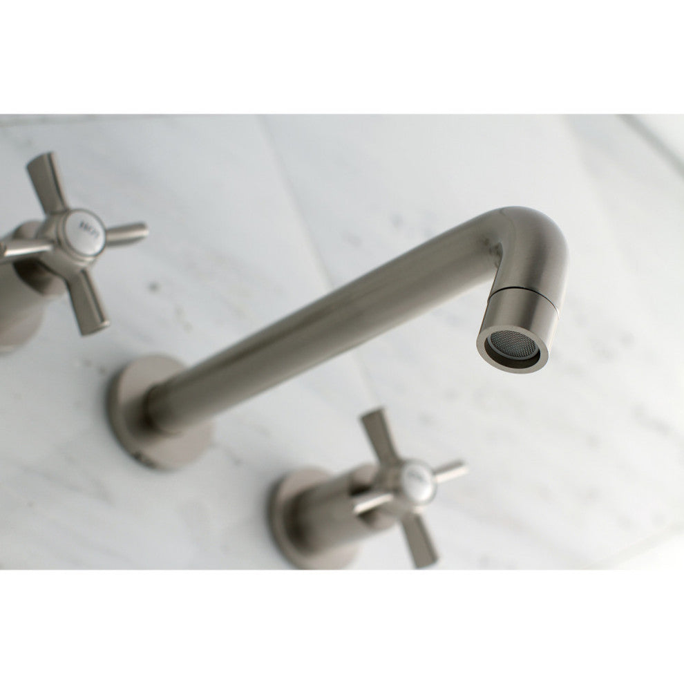 KS8028ZX Two-Handle Wall Mount Tub Faucet, Brushed Nickel