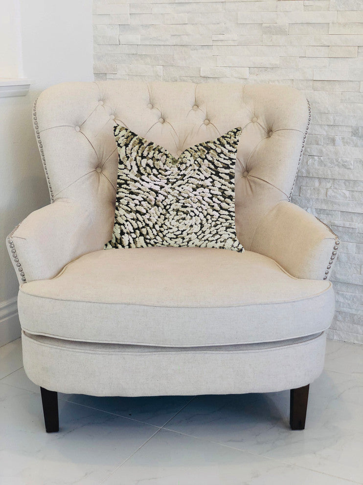 Mulberry Lasso Green Tones Luxury Throw Pillow, 20"x36" King