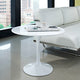 Modern Contemporary Living Room 24" Fiberglass Side Table White