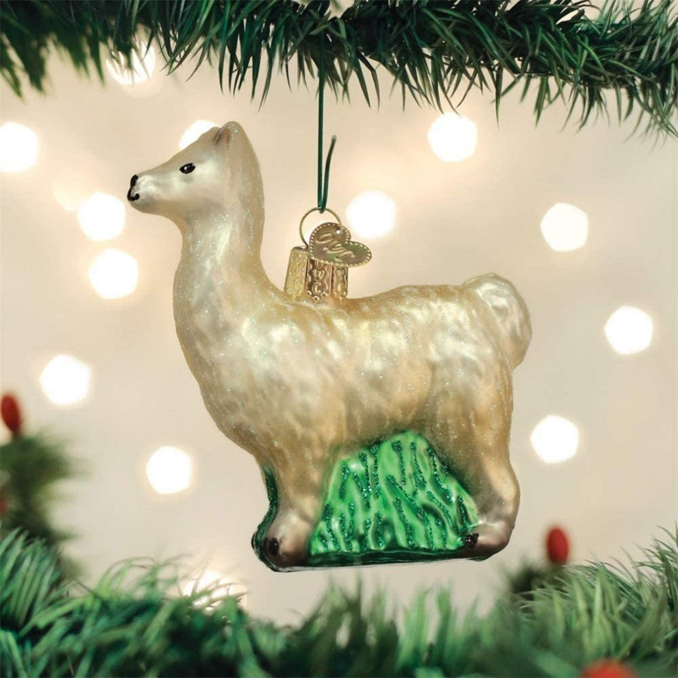 Old World Christmas Llama Glass Blown Ornament
