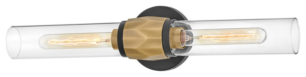 Hinkley Ellison Large Two Light Vanity, Black