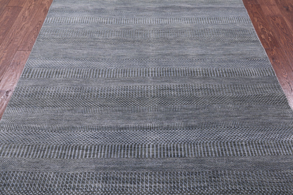5' 2" X 7' 0" Savannah Grass Wool and Silk Hand Knotted Rug Q11510