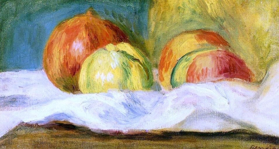Pierre Auguste Renoir Still Life With Apples and Pomegranates Wall Decal