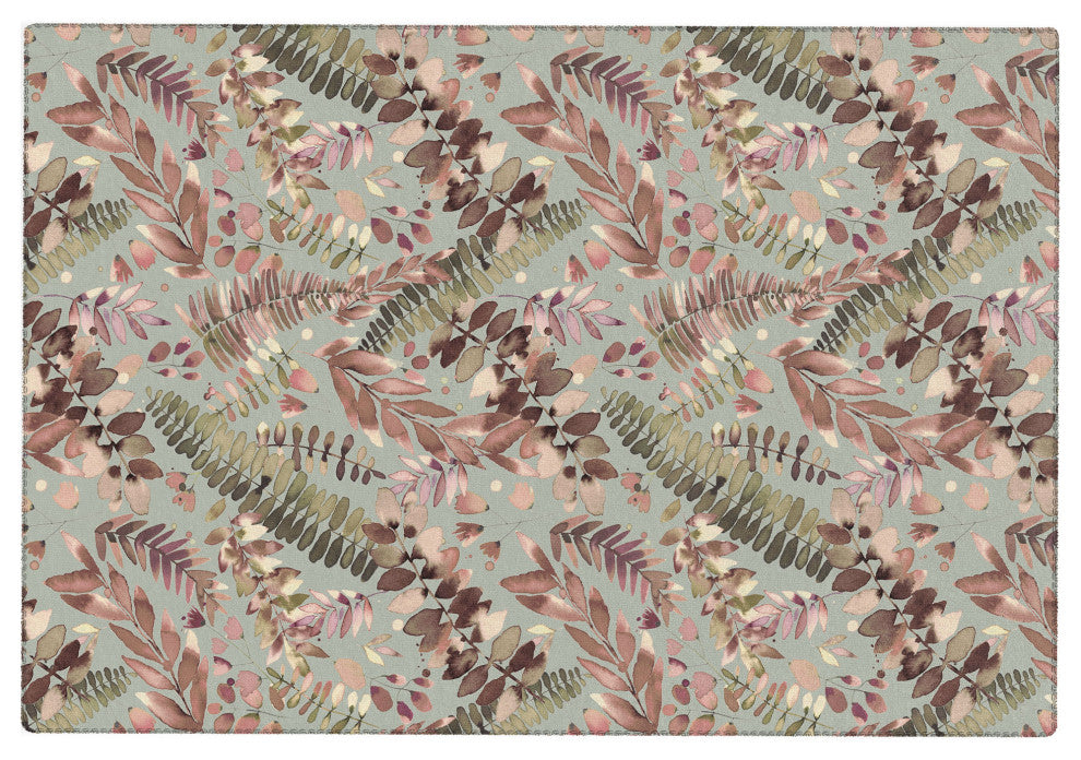 Ninola Design Ferns Foliage Nature Green Area Rug