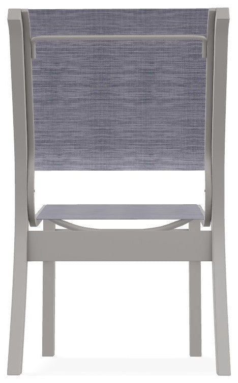 Leeward Sling Stackable Outdoor Dining Chair, Brooks/Warm Gray