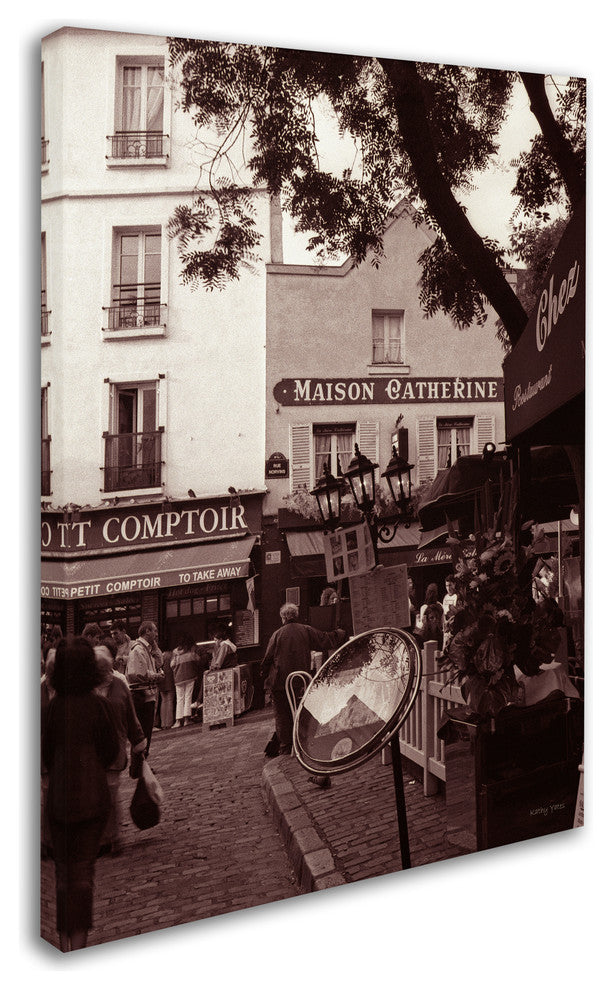 'Maison Catherine, Montmartre' Canvas Art by Kathy Yates
