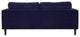 Frederick Modern Contemporary Velvet Loveseat, Blue