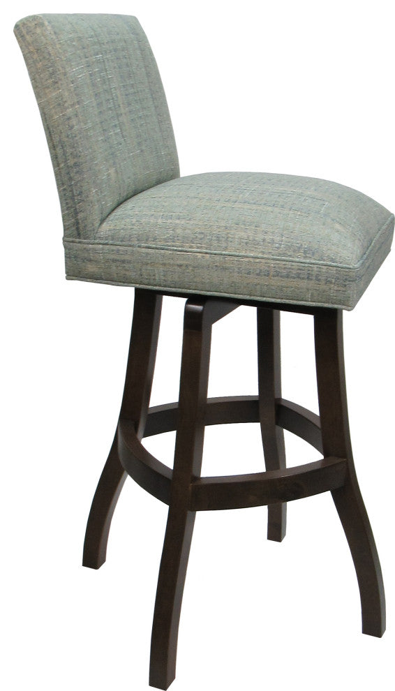 Swivel Wood Counter, Bar or Extra Tall Stool - Sommerville on S-Base, Watusi Aquatint - Dark Walnut, 30"