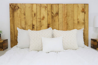 Handcrafted Headboard, Hanger Style, Golden Brown, Twin